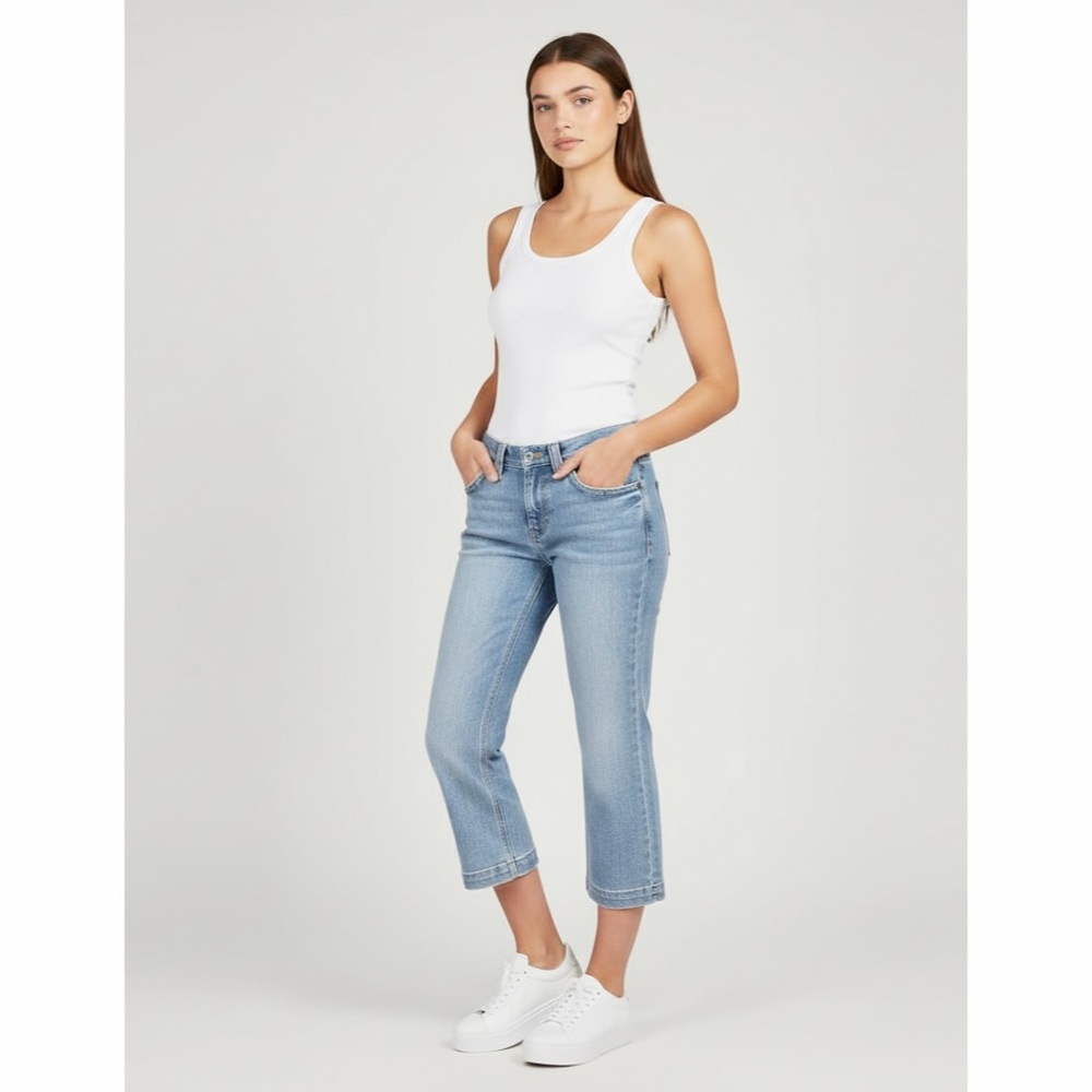 TH |  Tommy Girl Y2K Lower Rise Cropped Denim Pedal Pusher Capri Jean